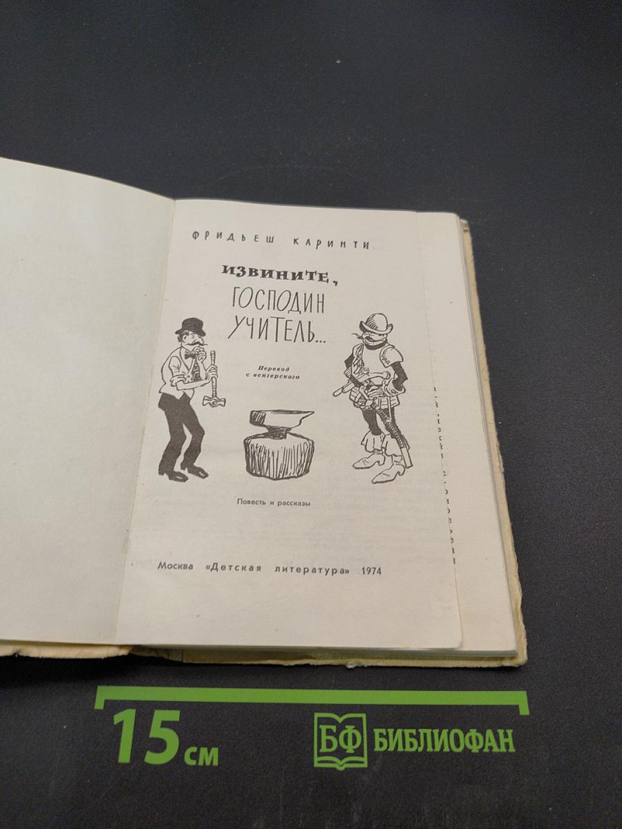 Извините, господин учитель...