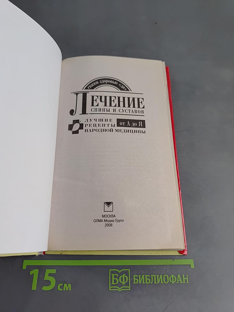Лечение спины и суставов. Лучшие рецепты народной медицины от А до Я