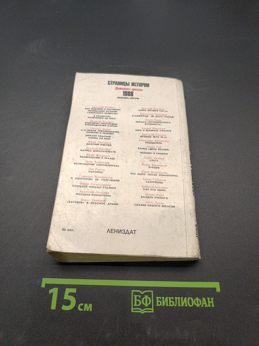 Страницы истории. Дайджест прессы. Январь-июнь 1988