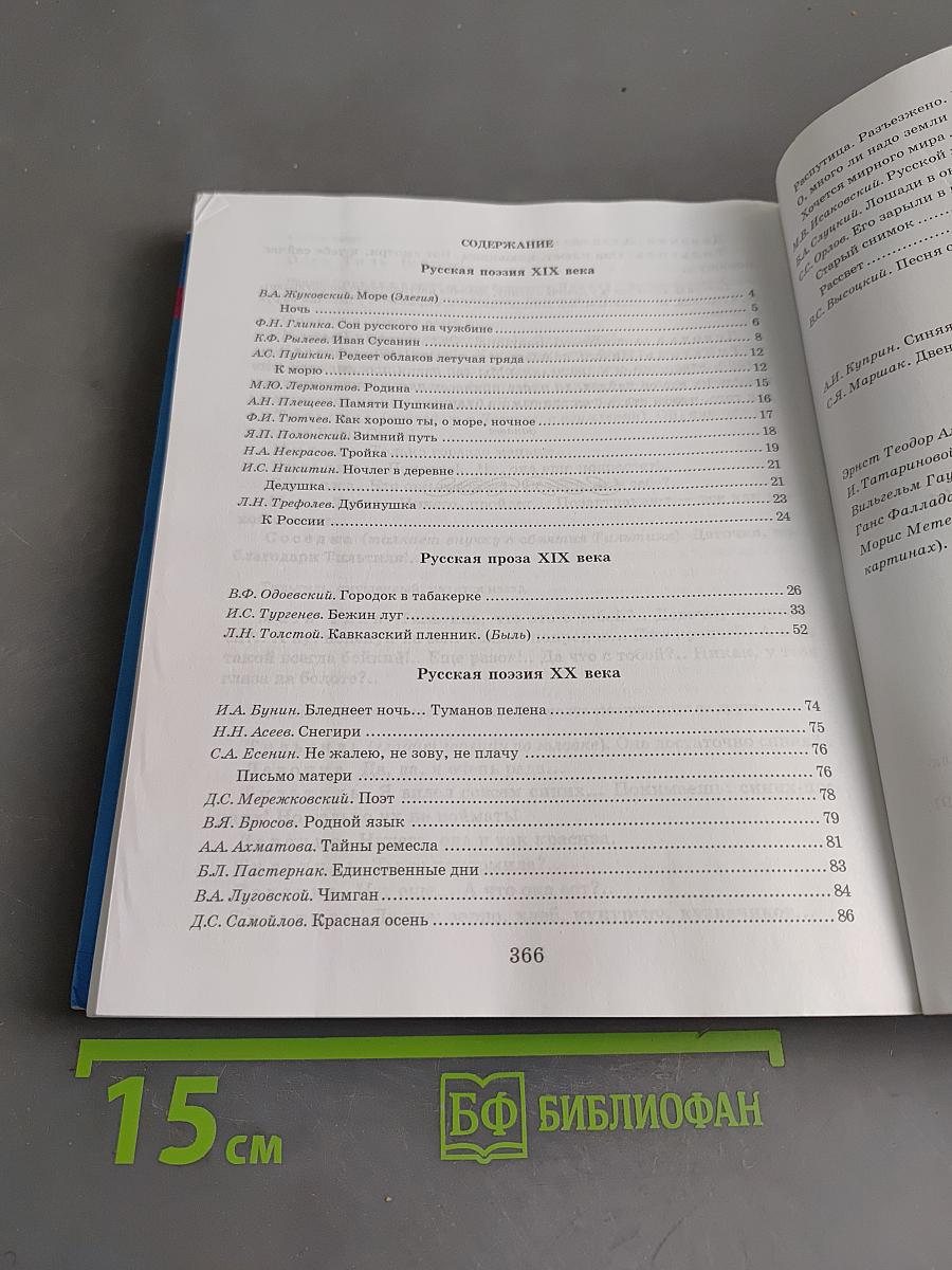 Внеклассное чтение. 6 класс