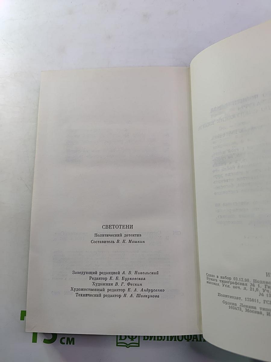 Светотени. Политический детектив