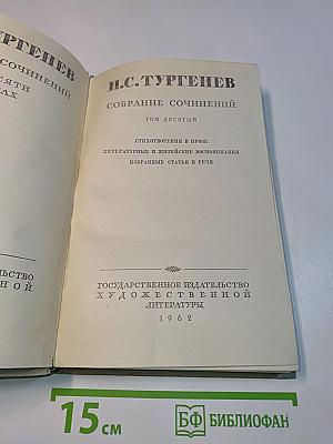 Собрание сочинений. Том десятый. Стихотворения в прозе, литературные и житейские воспоминания, избранные статьи и речи