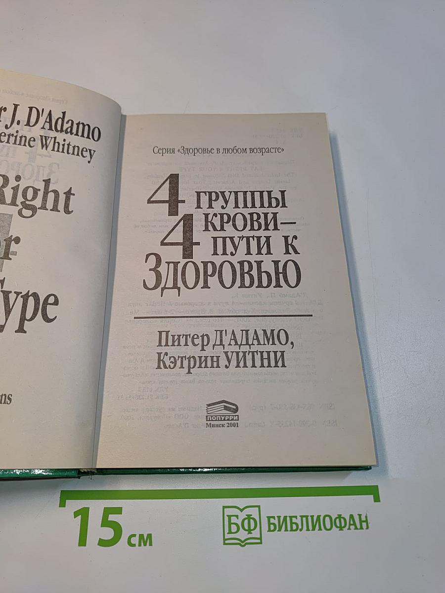 4 группы крови – 4 пути к здоровью