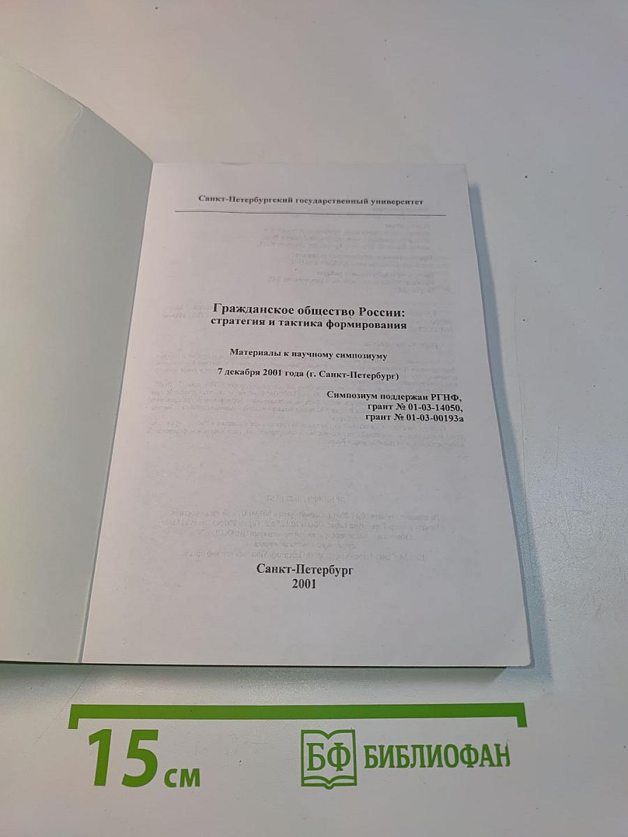 Гражданское общество России: стратегия и тактика формирования