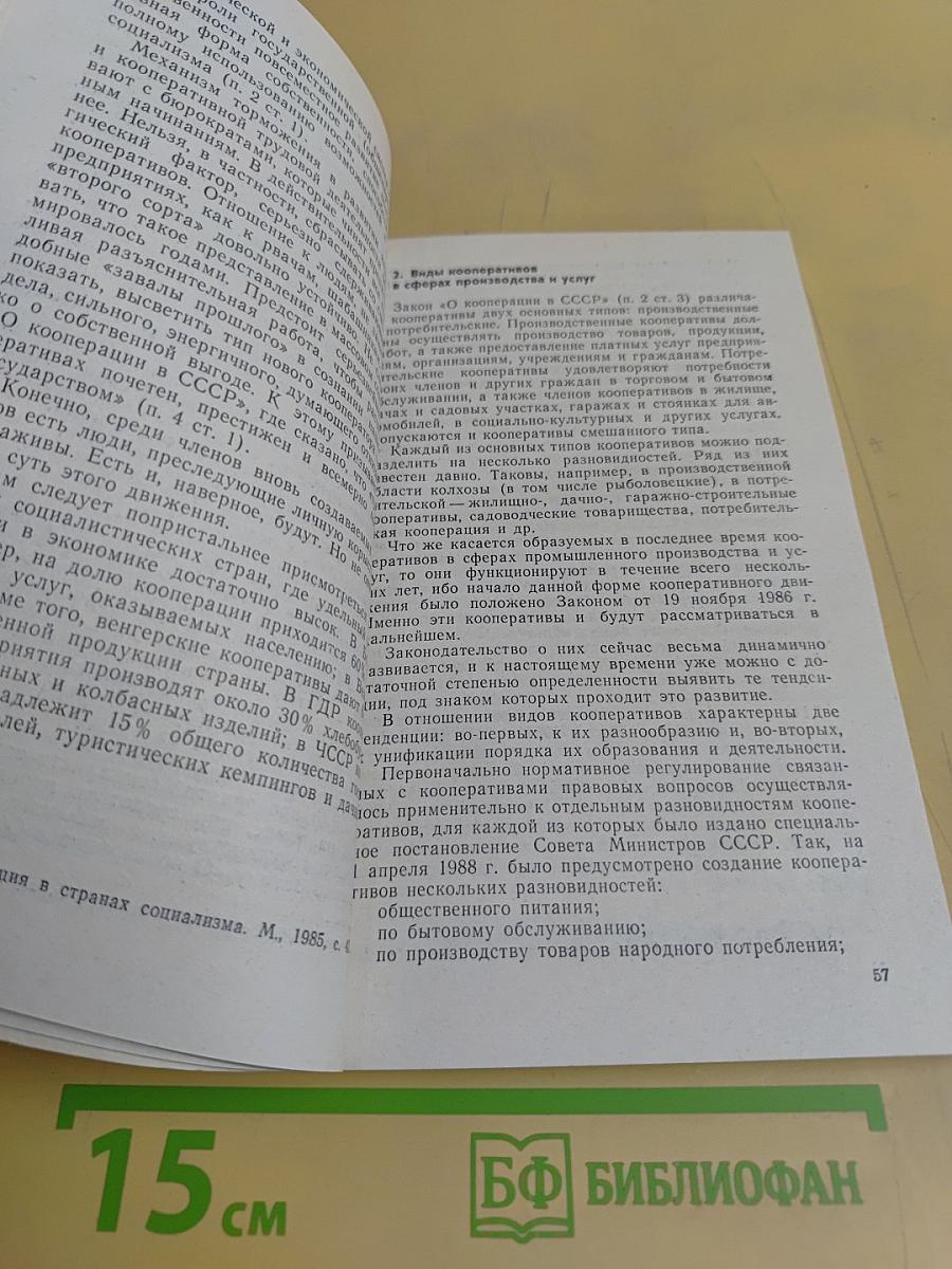 Индивидуальная и кооперативная трудовая деятельность: правовое регулирование
