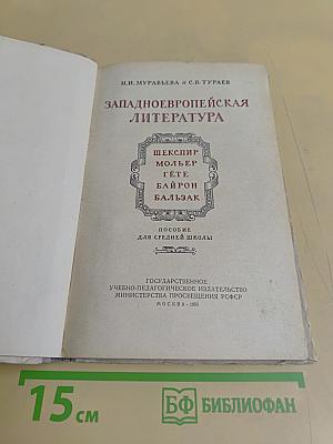 Западноевропейская литература. Пособие для средней школы