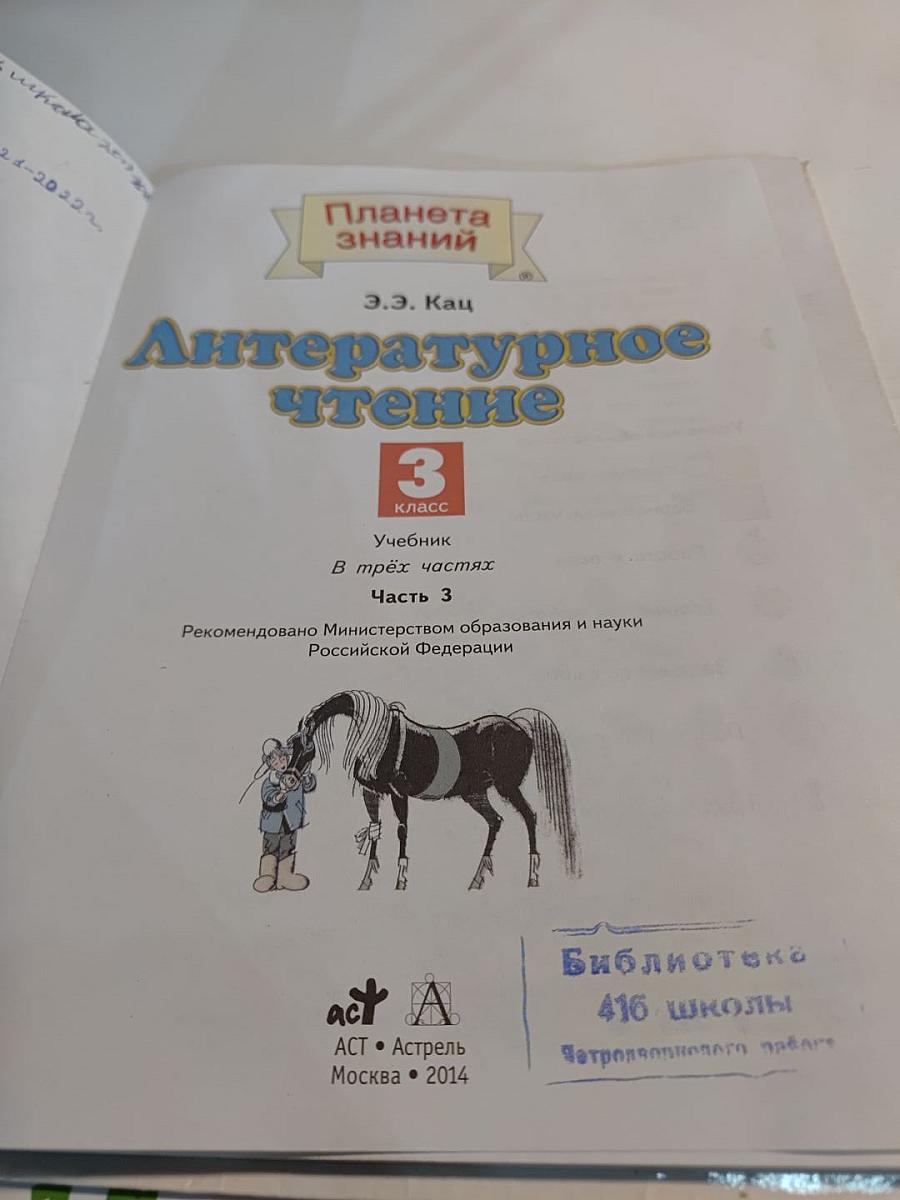 Литературное чтение. 3 класс. Часть 3