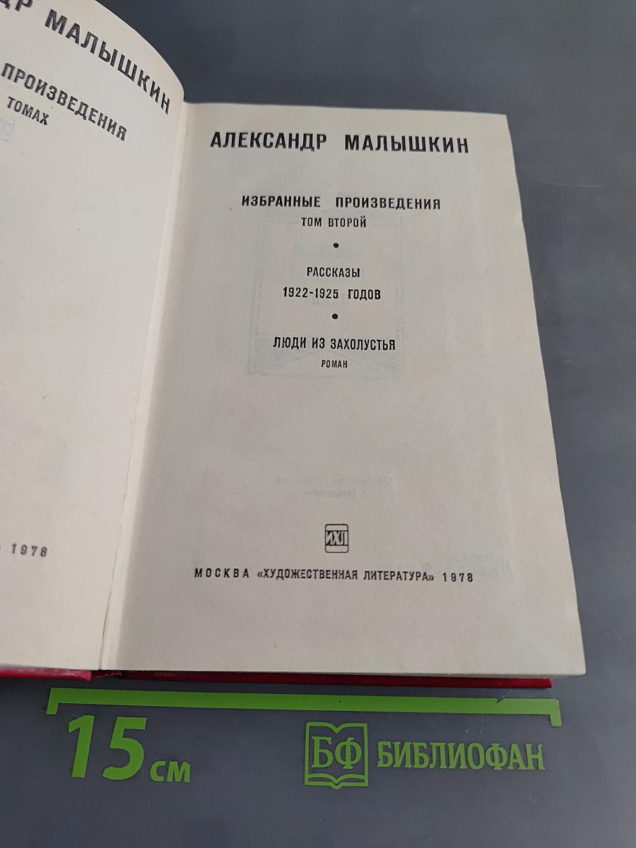 Избранные произведения. Том второй. Рассказы 1922-1925 годов. Люди из захолустья. Роман