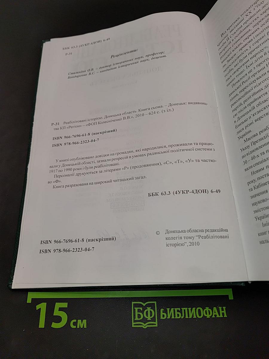 Реабілітовані історією. Донецька область. Книга сьома