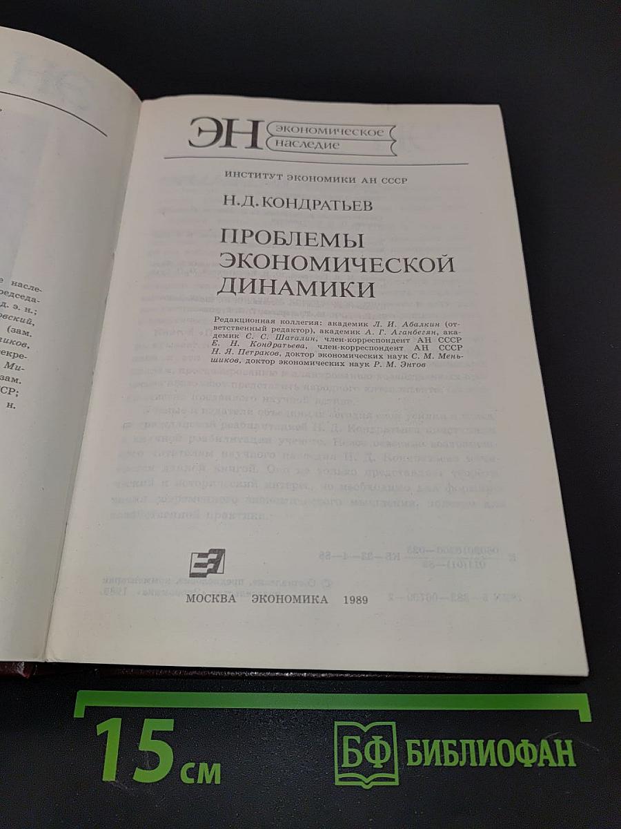 Проблемы экономической динамики