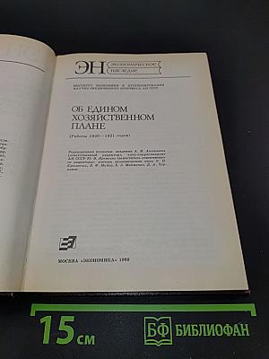 Об едином хозяйственном плане