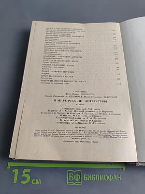 В мире русской литературы. Книга для внеклассного чтения. 6 класс