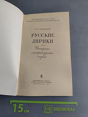 Русские лирики. Историко-литературные очерки