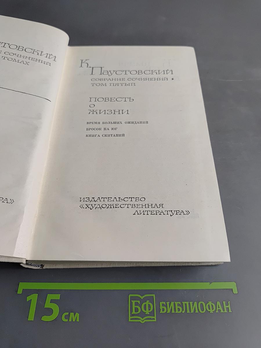 Повесть о жизни. Том пятый. Время больших ожиданий. Вгосок на юг. Книга скитаний