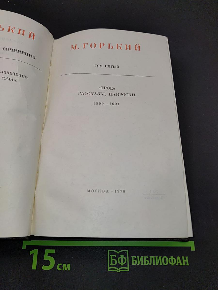 Собрание сочинений. Том пятый. "Трое". Рассказы, наброски. 1899-1901