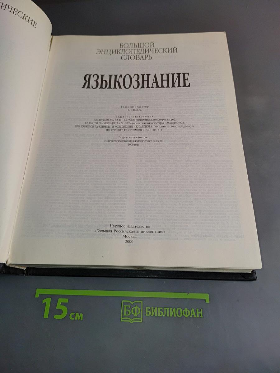 Большой энциклопедический словарь. Языкознание