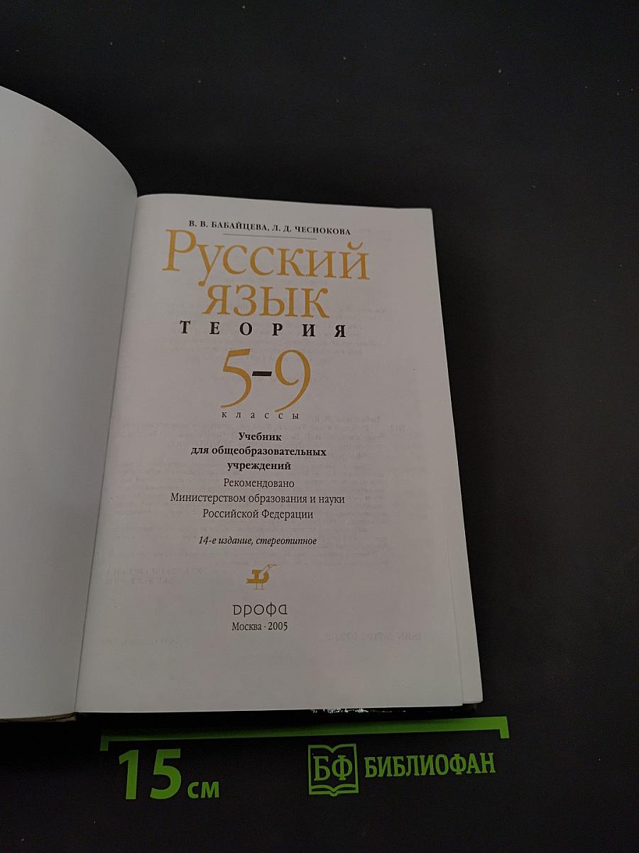 Русский язык. Теория. 5-9 классы