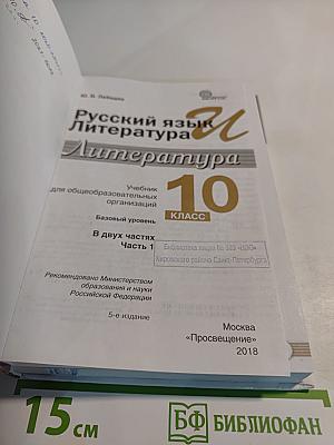 Литература. 10 класс. Базовый уровень. Часть 1