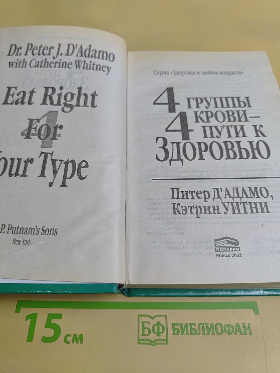 4 группы крови — 4 пути к здоровью