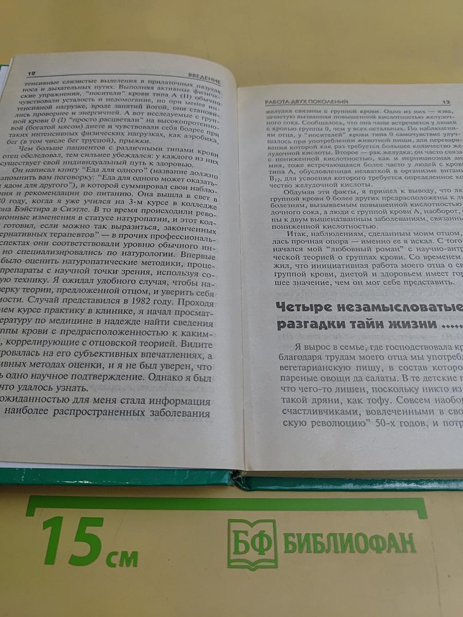 4 группы крови — 4 пути к здоровью