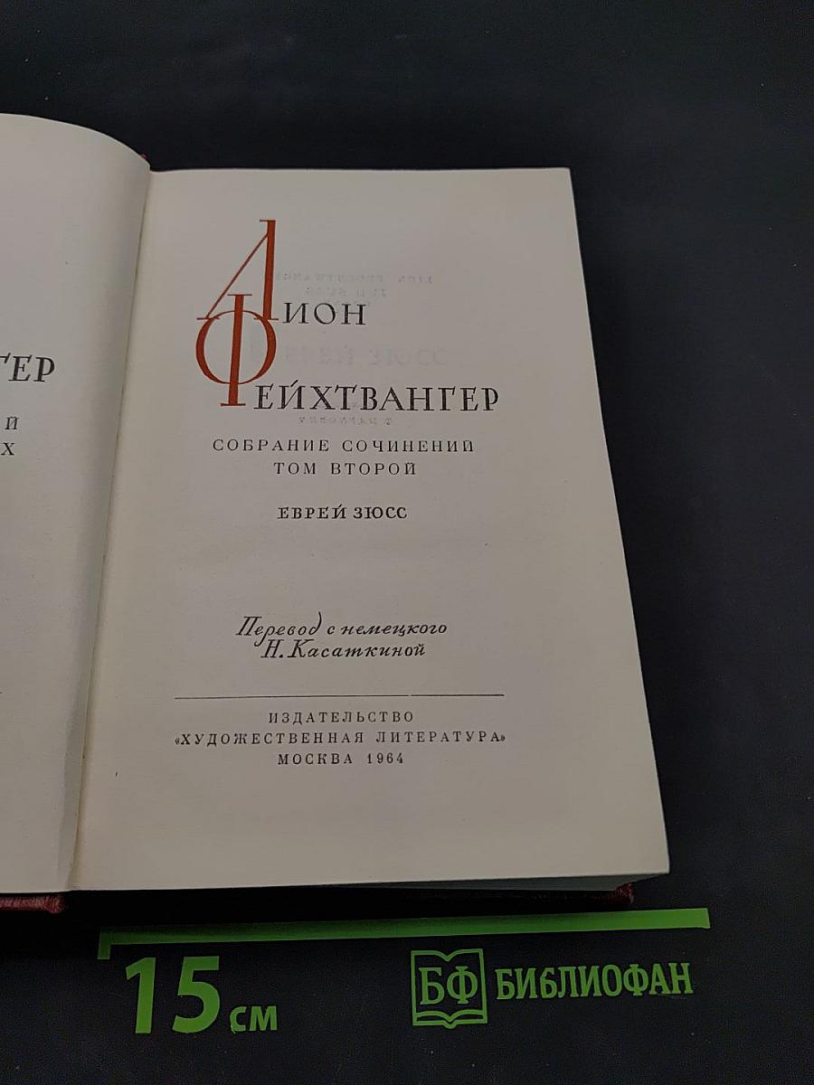 Еврей Зюсс. Собрание сочинений. Том второй