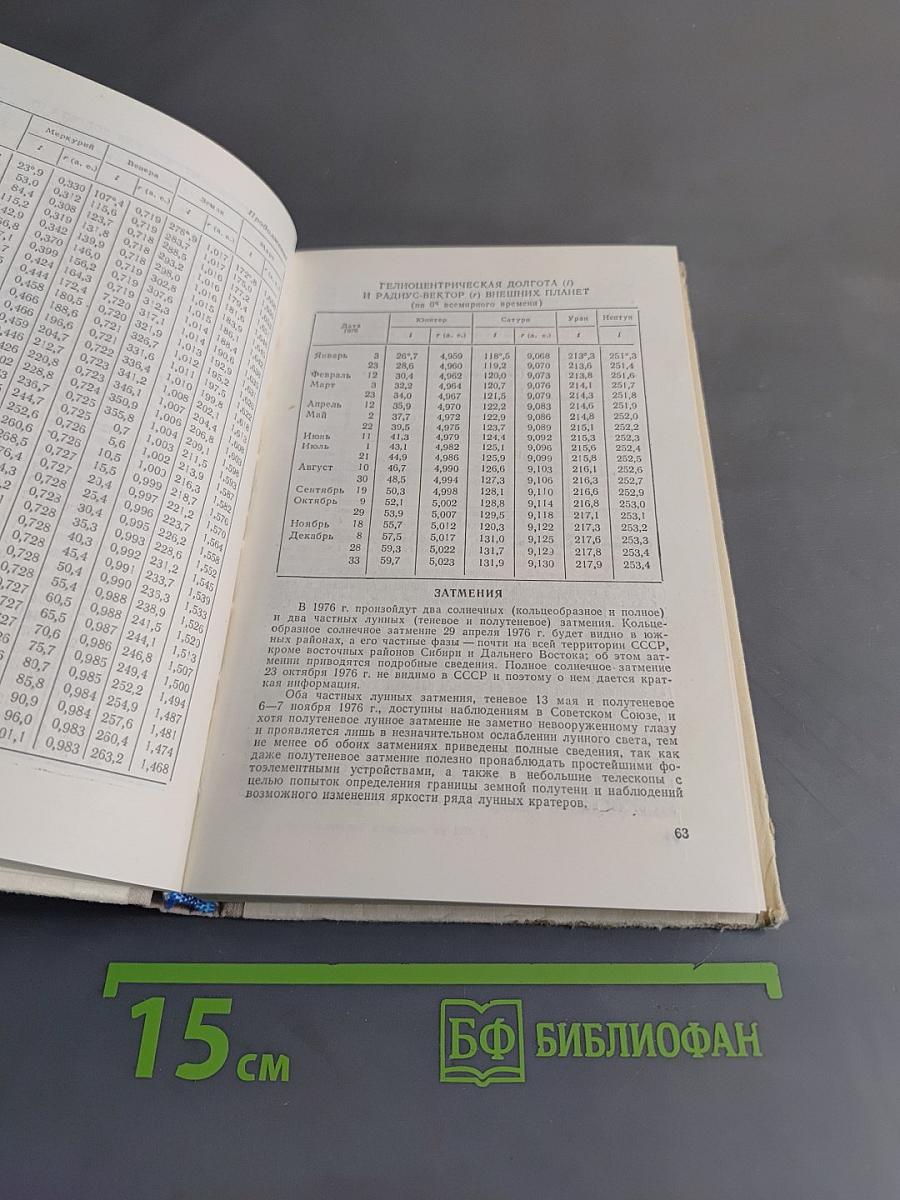 Астрономический календарь. Ежегодник. Переменная часть 1976