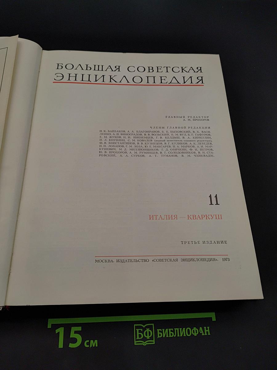 Большая Советская Энциклопедия. Том 11. Италия — Кваркшу