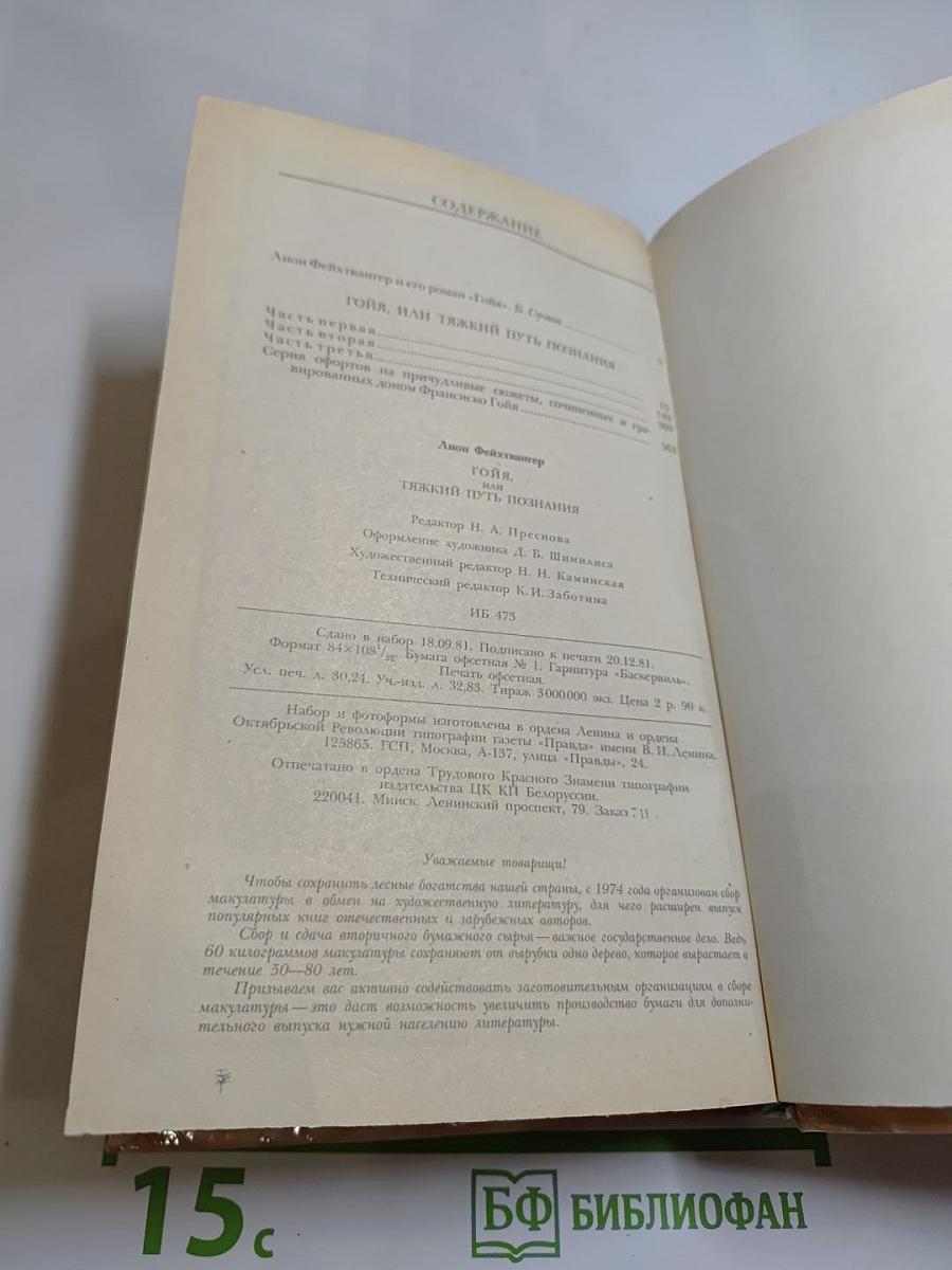 Гойя, или Тяжкий путь познания