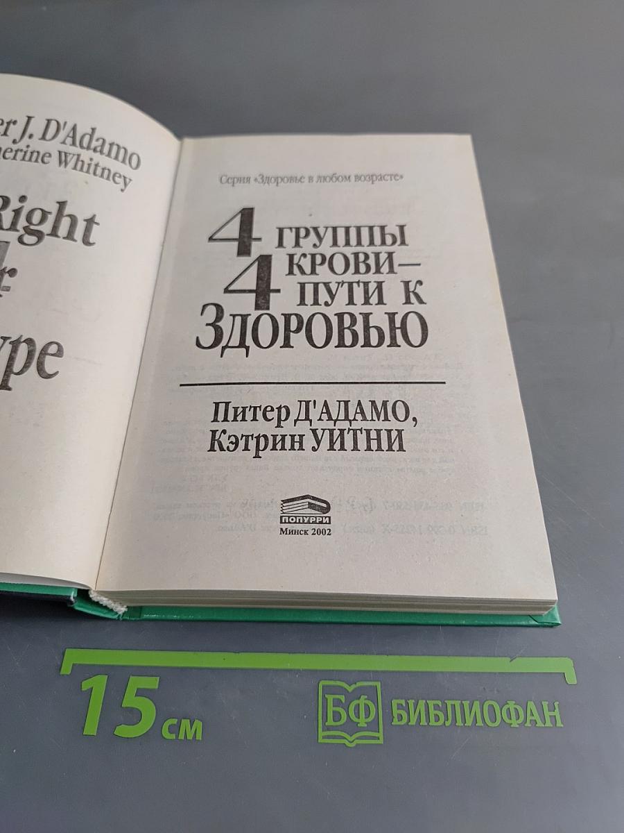 4 группы крови — 4 пути к здоровью