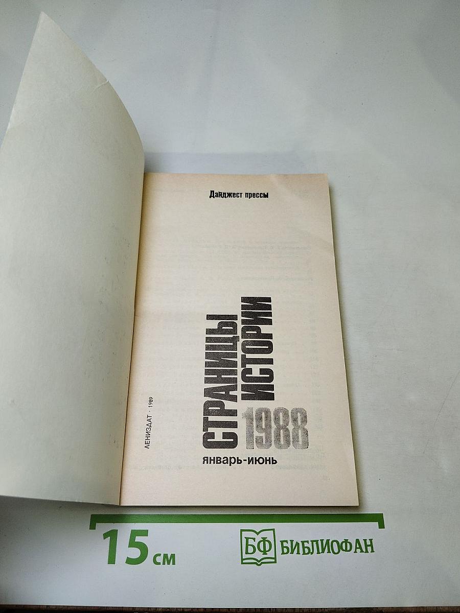 Страницы истории 1988. Январь-июнь. Дайджест прессы