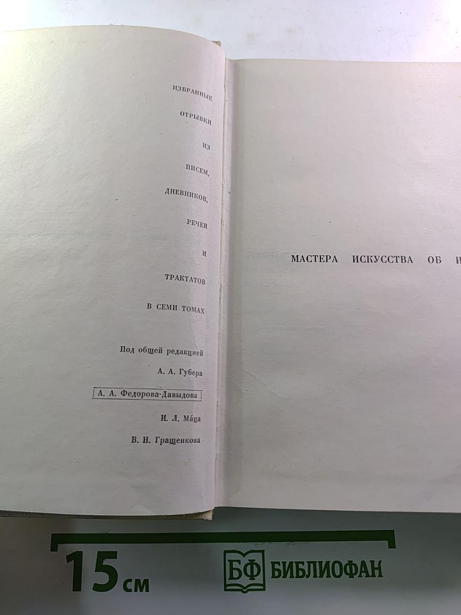 Мастера искусства об искусстве. Том 7