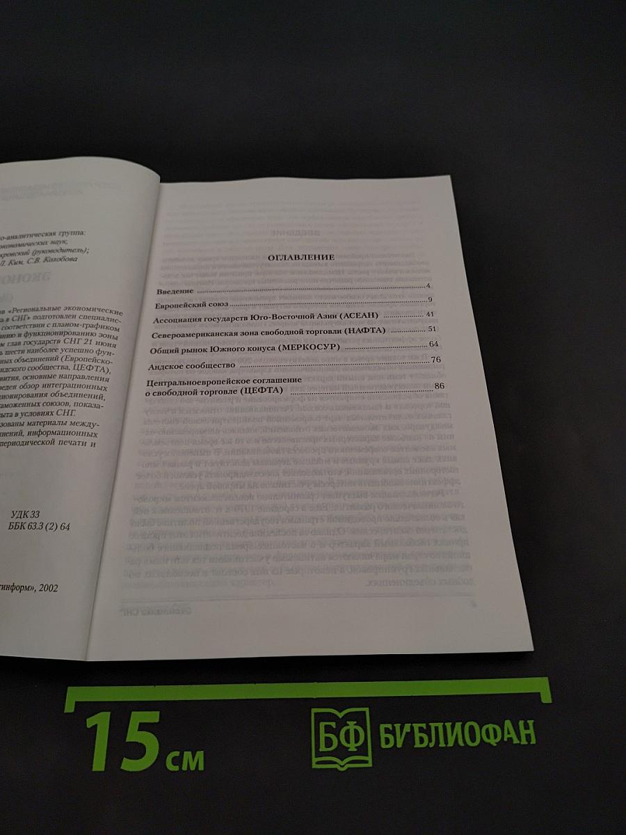 Экономика СНГ: Региональные экономические объединения и использование их опыта в СНГ
