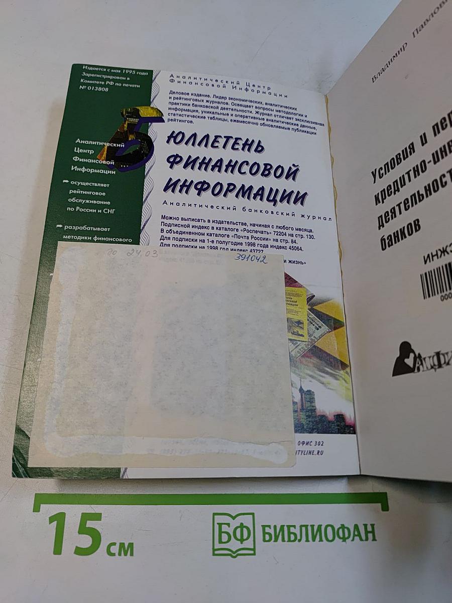 Условия и перспективы кредитно-инвестиционной деятельности российских банков