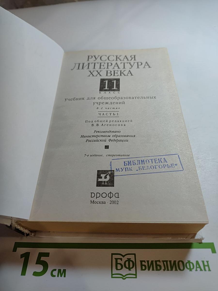 Русская литература XX века 11 класс, Часть 1