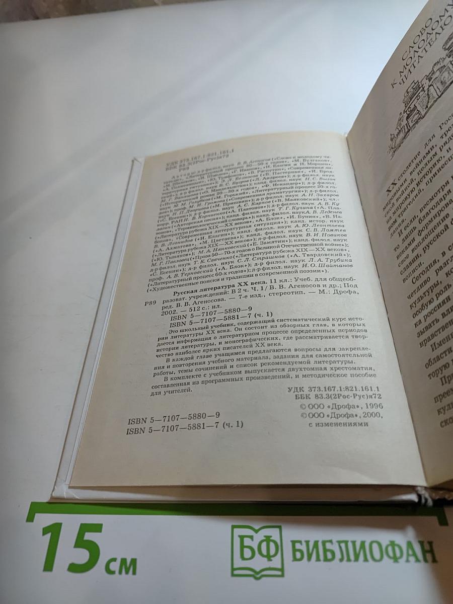 Русская литература XX века 11 класс, Часть 1