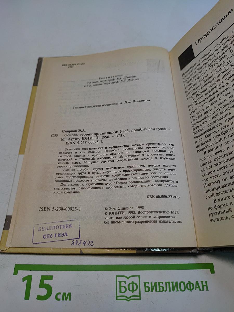Основы теории организации