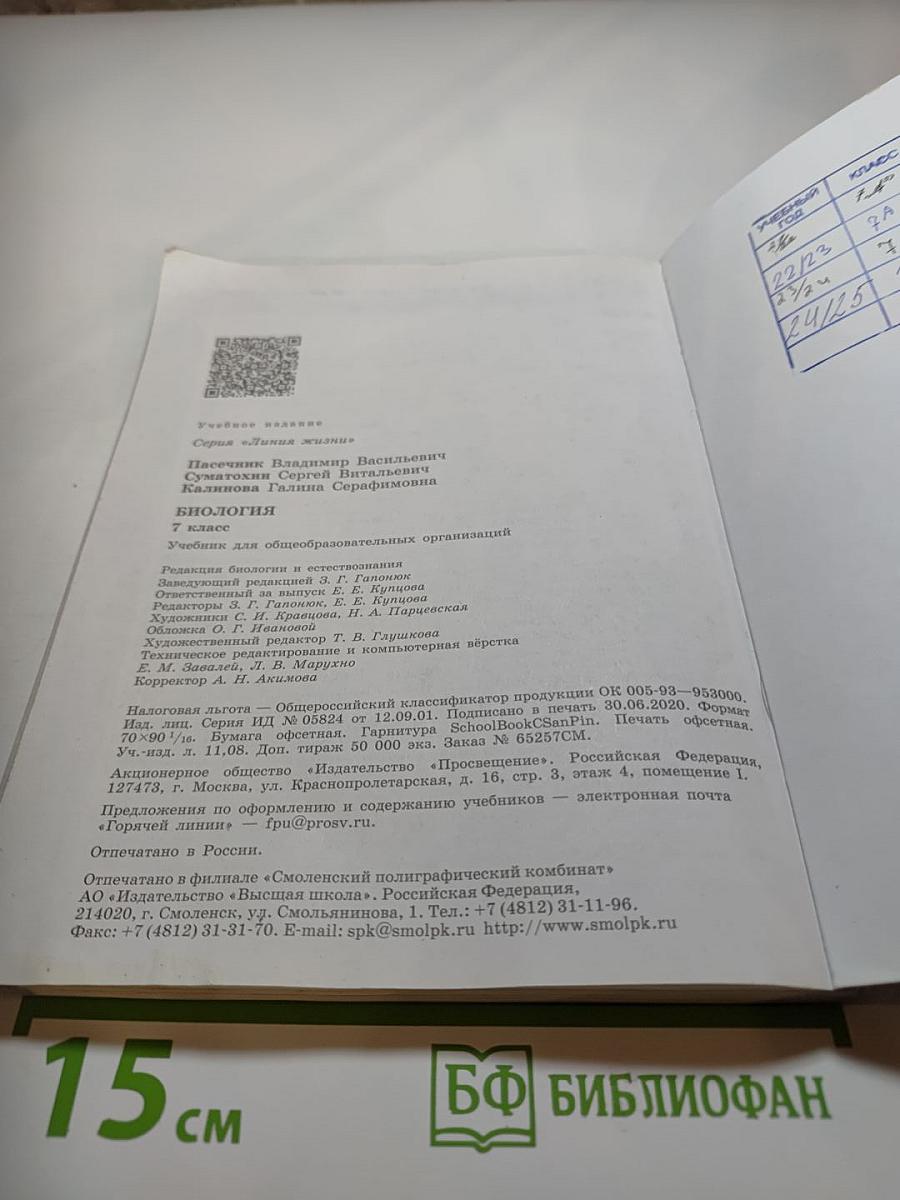 Биология 7 класс