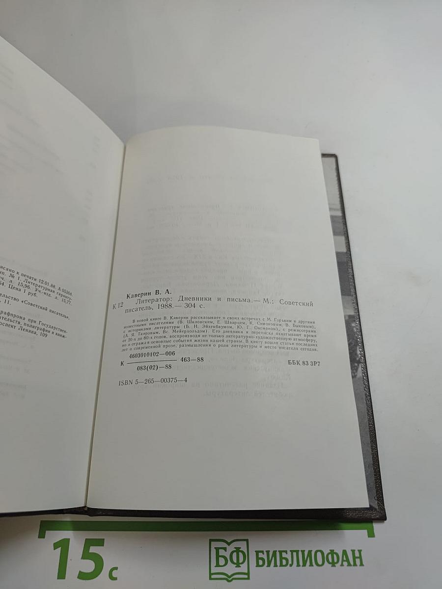 Литератор. Дневники и письма