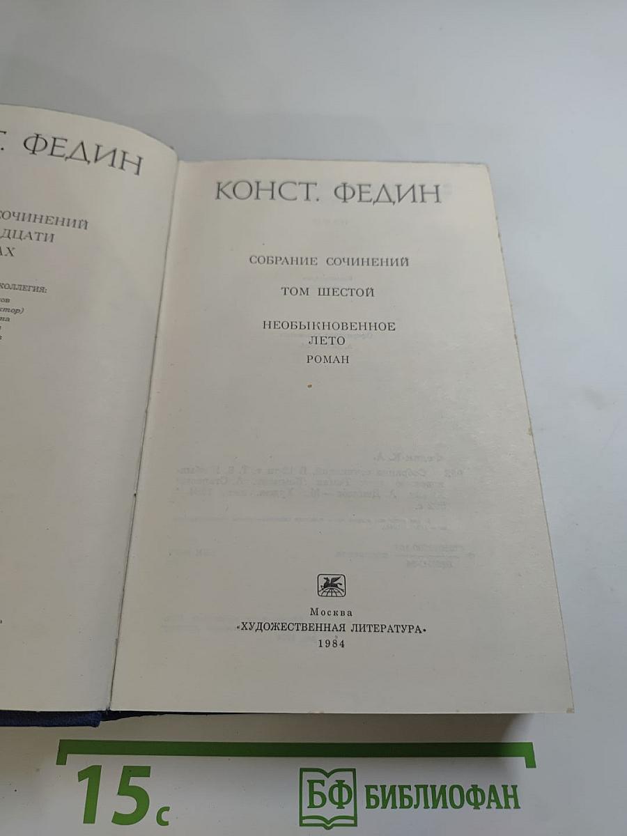 Необыкновенное лето. Роман. Собрание сочинений. Том шестой