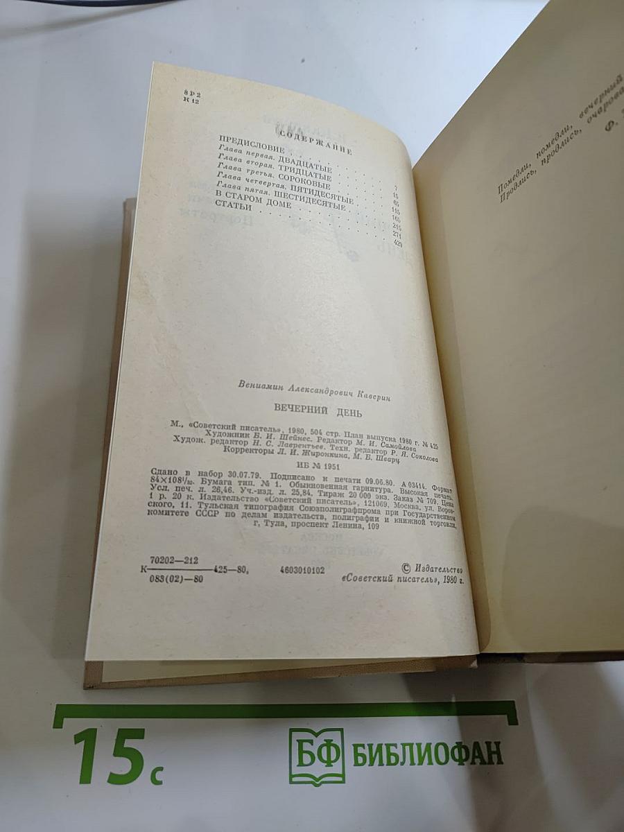 Вечерний день. Письма. Встречи. Портреты