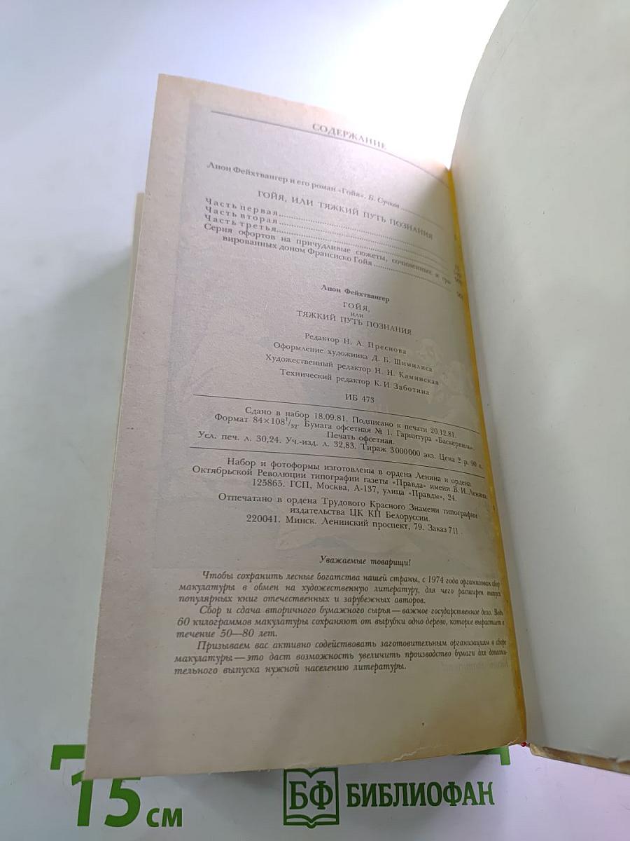 Гойя, или Тяжкий путь познания