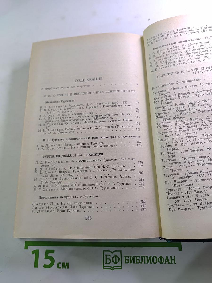 И.С. Тургенев в воспоминаниях современников. Переписка И.С.Тургенева с Полиной Виардо и ее семьей