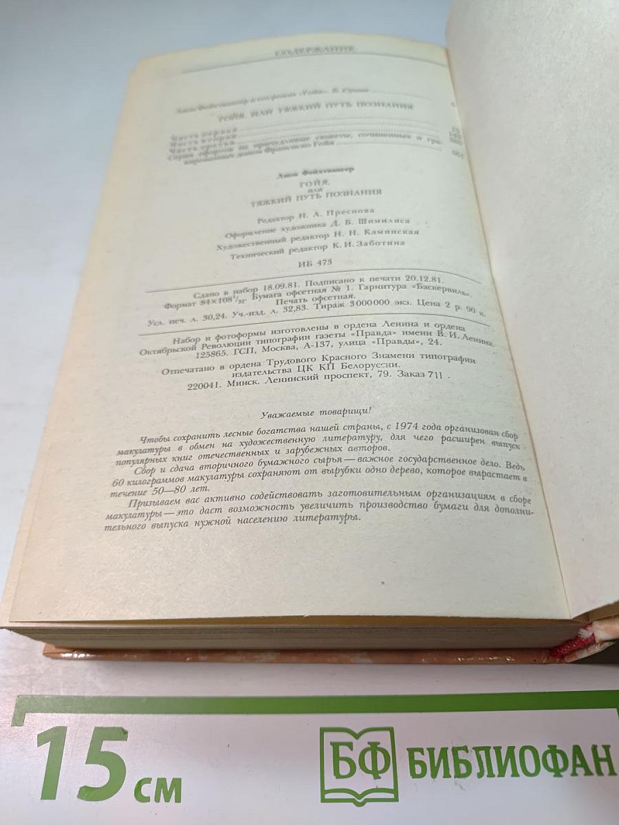 Гойя, или Тяжкий путь познания