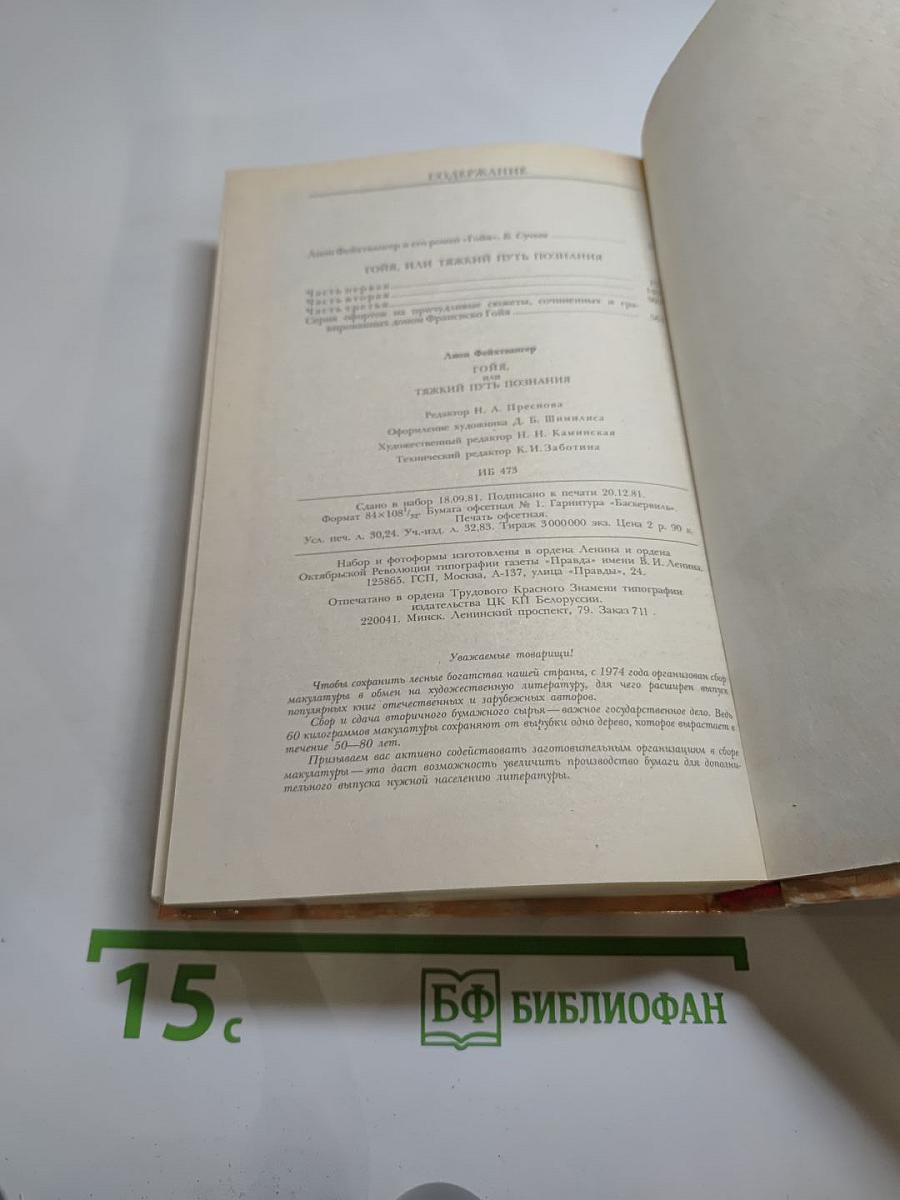 Гойя, или Тяжкий путь познания