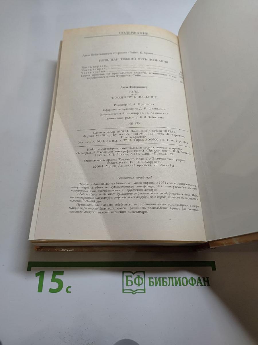 Гойя, или Тяжкий путь познания