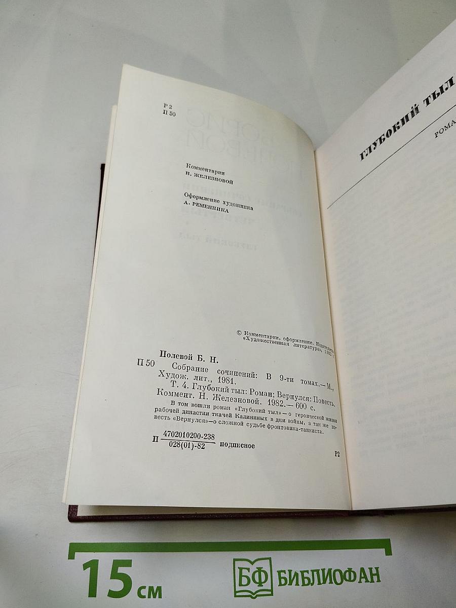 Глубокий тыл. Собрание сочинений в 9 томах. Том 4