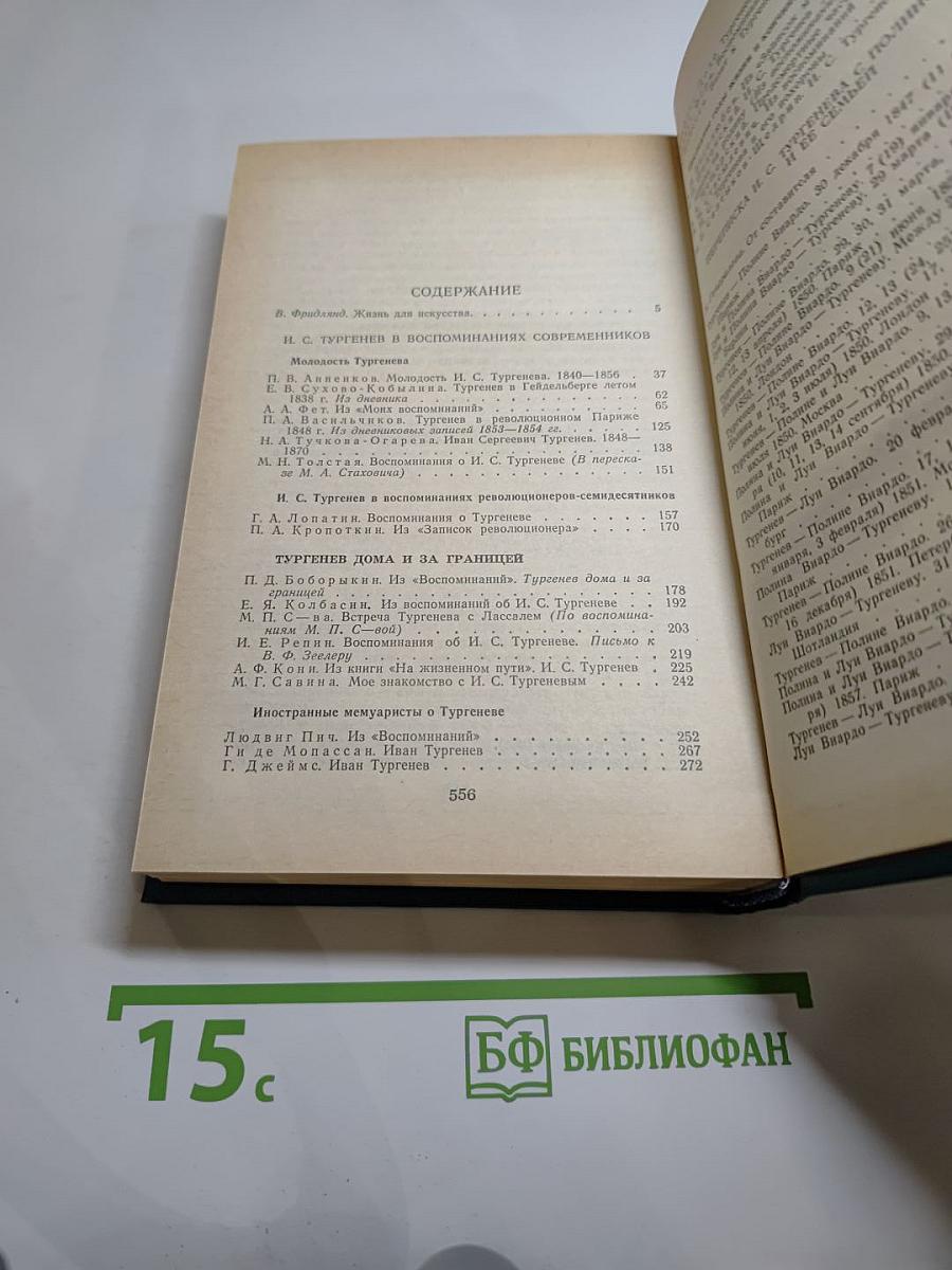 И.С. Тургенев в воспоминаниях современников. Переписка И.С. Тургенева с Полиной Виардо и ее семьей