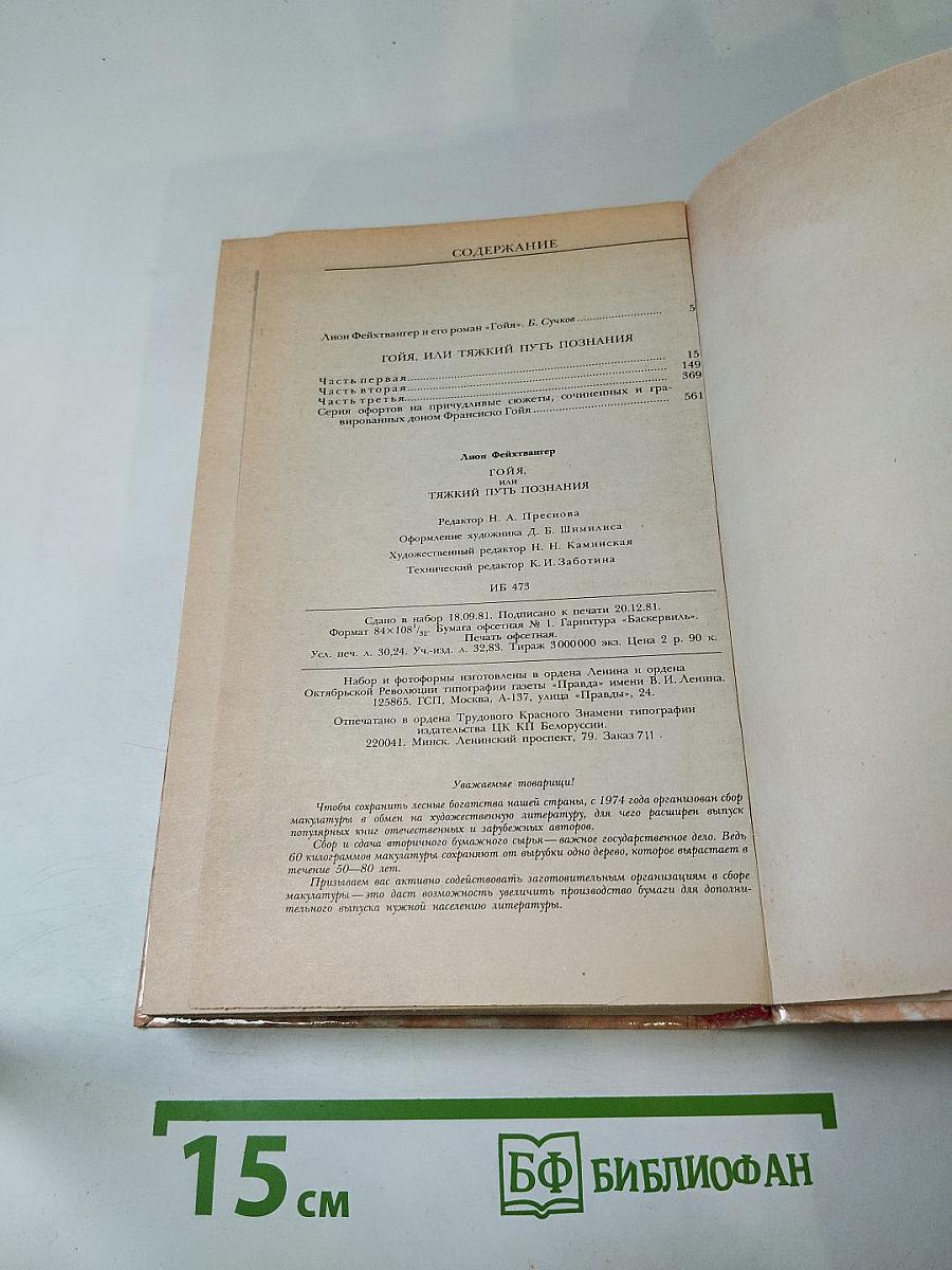 Гойя, или Тяжкий путь познания