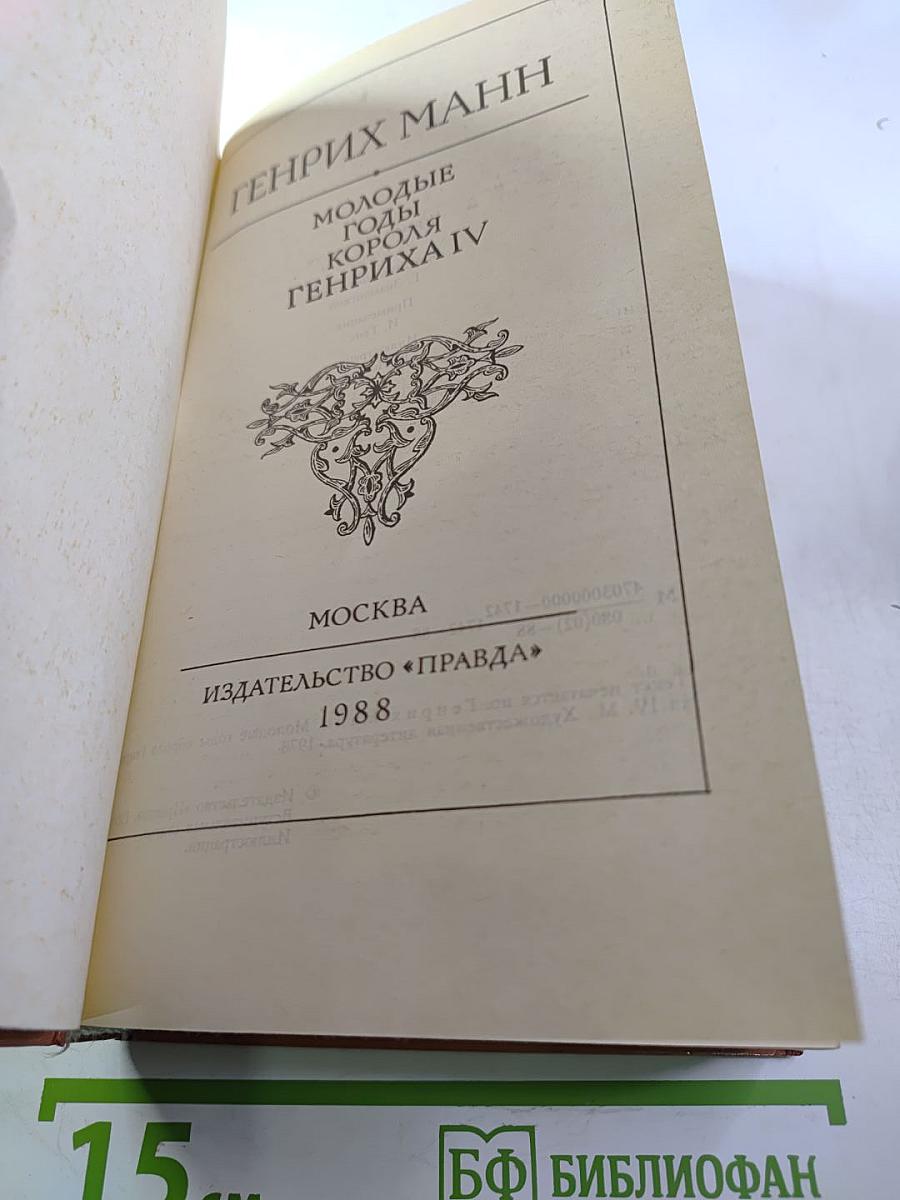 Молодые годы короля Генриха IV