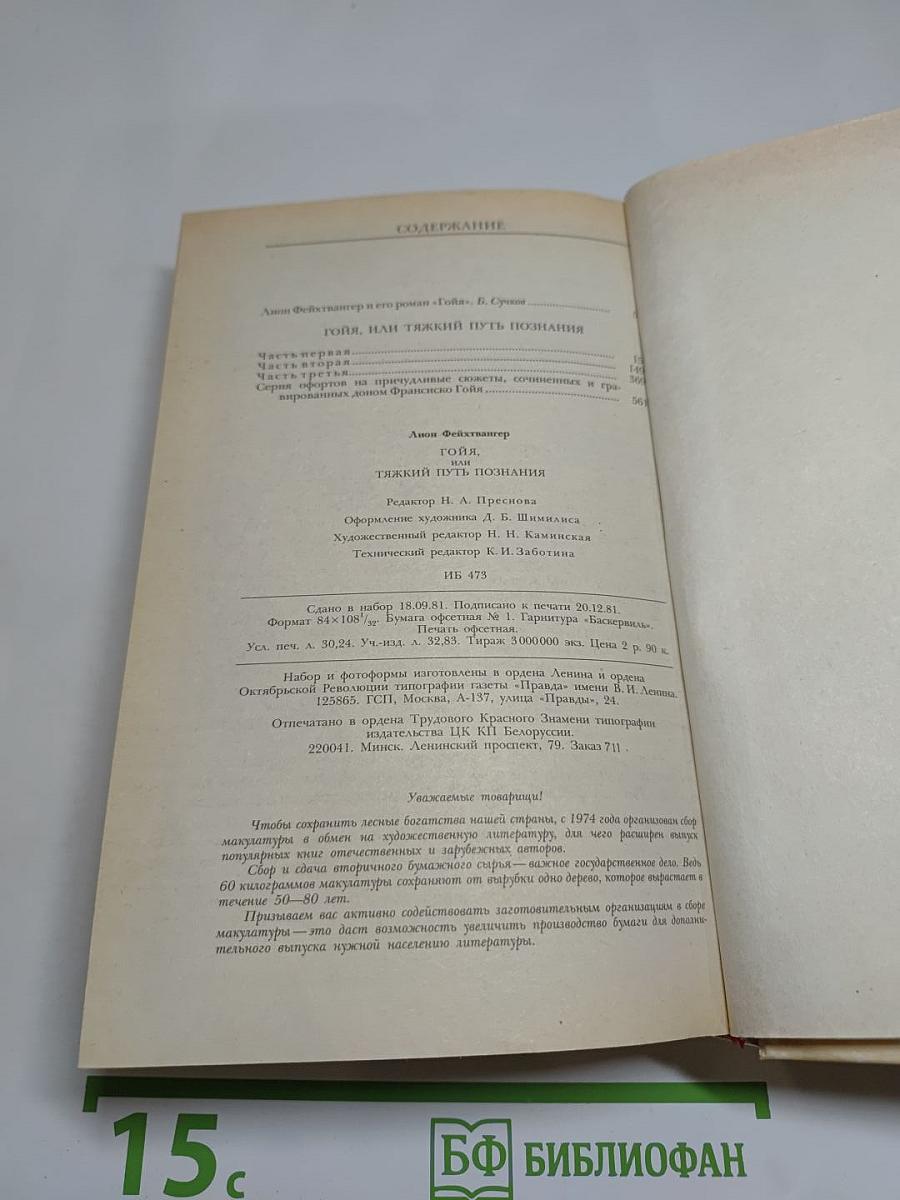 Гойя, или Тяжкий путь познания